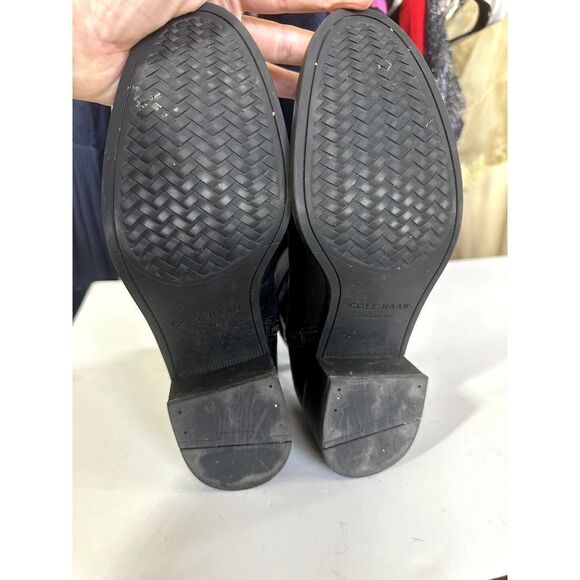 COLE HAAN Women's Leela Grand Moto Leather Booties Black Size 9B - Picture 8 of 16